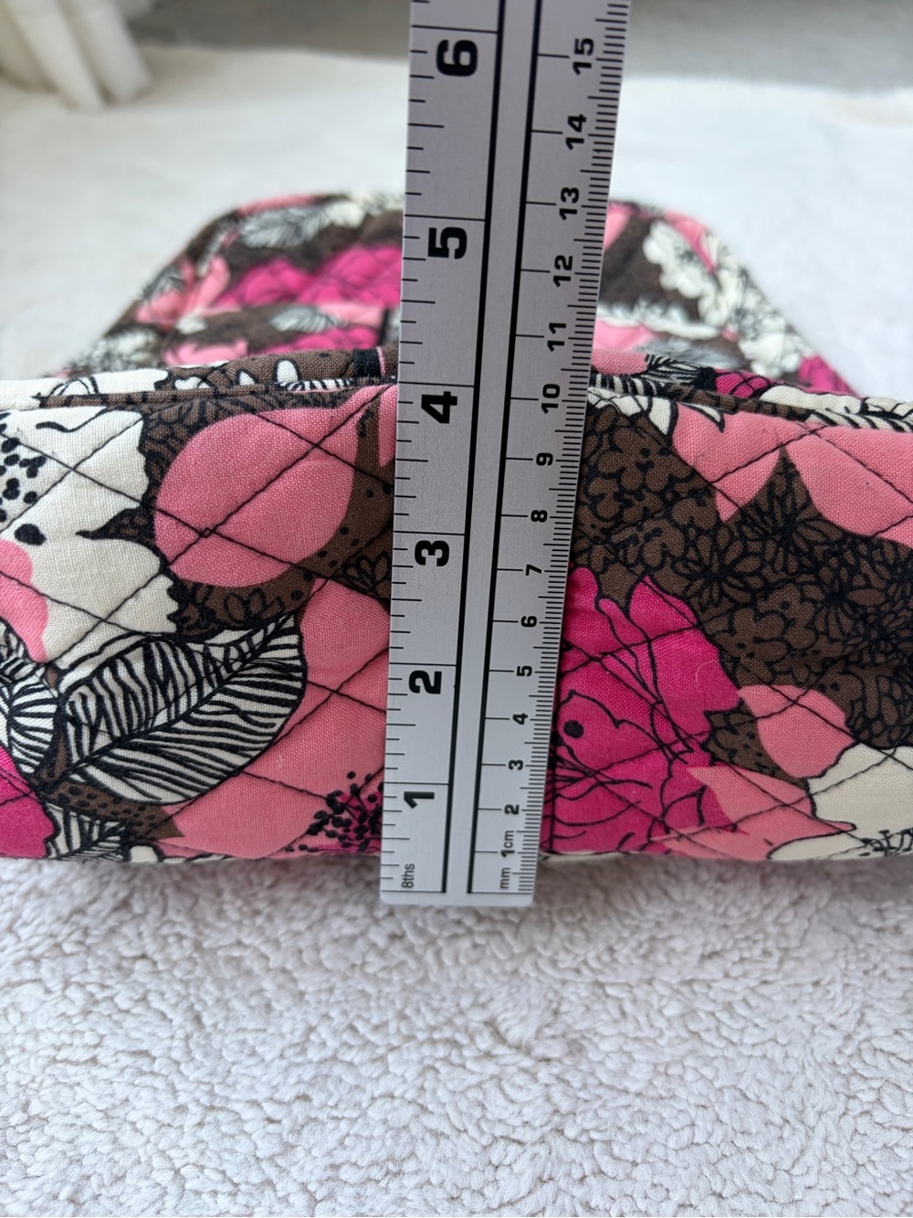 Like New Vera Bradley Quilted Floral Pink and Brown Women’s Backpack - Picture 13 of 13